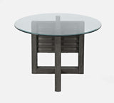 Altamonte - Glass Table - Brushed Gray