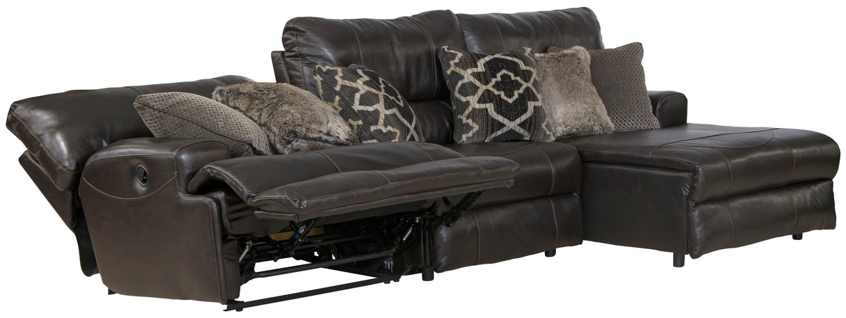 Como - 3 Piece Italian Leather Match Reclining Sofa