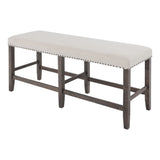 Willow Creek - Counter Bench - Distressed Brown / Beige