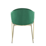 Modern Upholstered Dining Chair With Frame And Plush Velvet