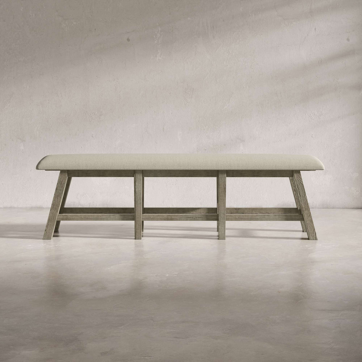 Telluride - Counter Bench - Driftwood Gray / Beige