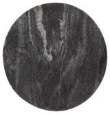 Caramont - Accent Table with White Base - Black / White / Gold Finish