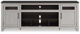 Darborn - XL TV Stand W/Fireplace Option - Gray / Brown