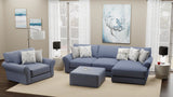 Cape May - Sofa Chaise With Comfort Coil Seating And 5 Accent Pillows