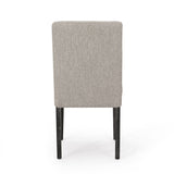 Contemporary Dining Chair With Upholstered Seating And Tapered Legs