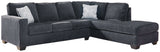 Altari - Right Arm Facing Corner Chaise With Sleeper 2 Pc Sectional - Slate