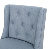 Vienna - Contemporary Fabric Tufted & Wingback Counter Stools (Set of 2)