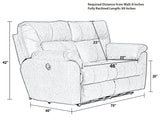 Hollins - Power Reclining Loveseat - Coffee