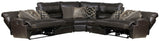 Como - Italian Leather Match Reclining Sectional