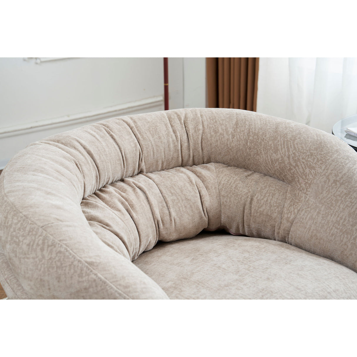 Modern Chenille Office Chair With 360 Degree Swivel