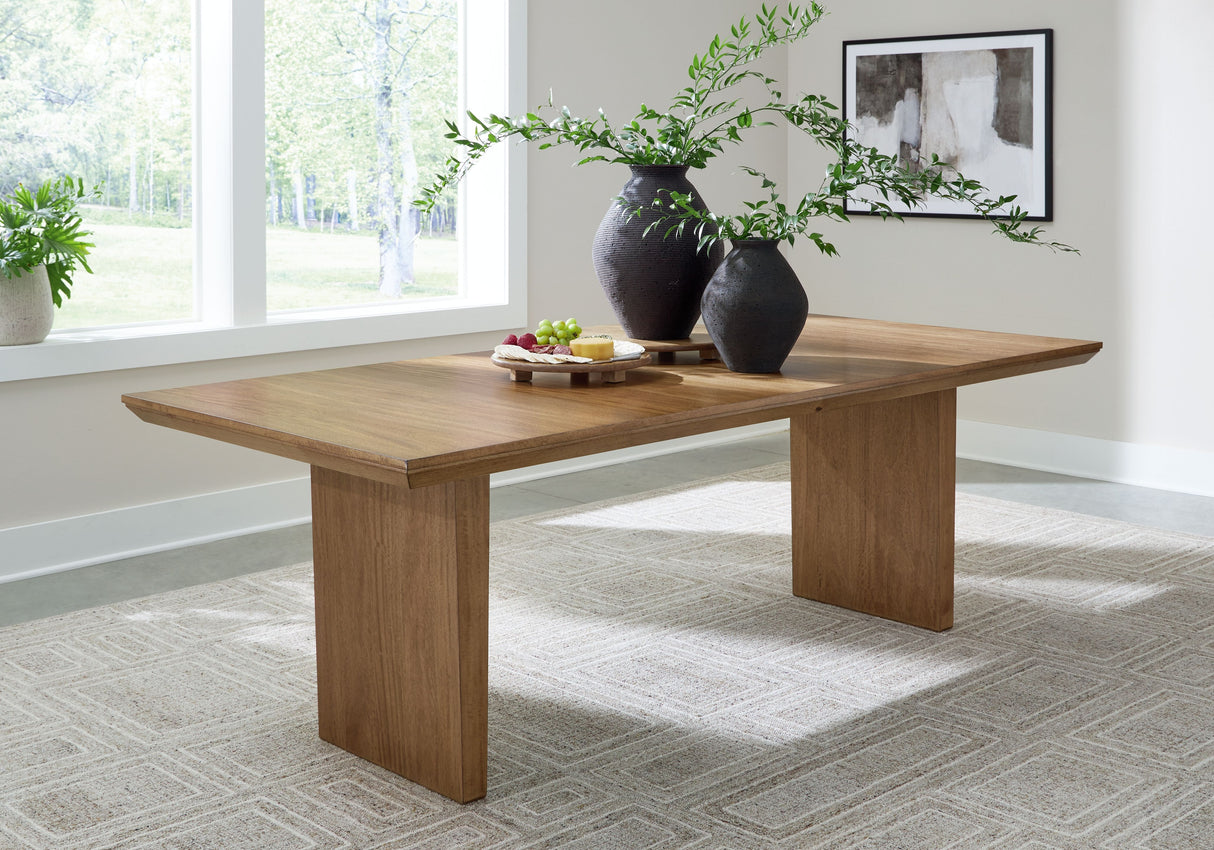 Sherbana - Light Brown - Rectangular Dining Room Extension Table