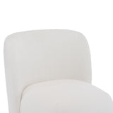 Modern Low Back Accent Upholstered Armless Living Room Chairs, Round Feet