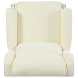 Push Back Recliner Chair Upholstered Recliner Armchair With Classic Wing Back And Solid Gourd-Shaped Legs