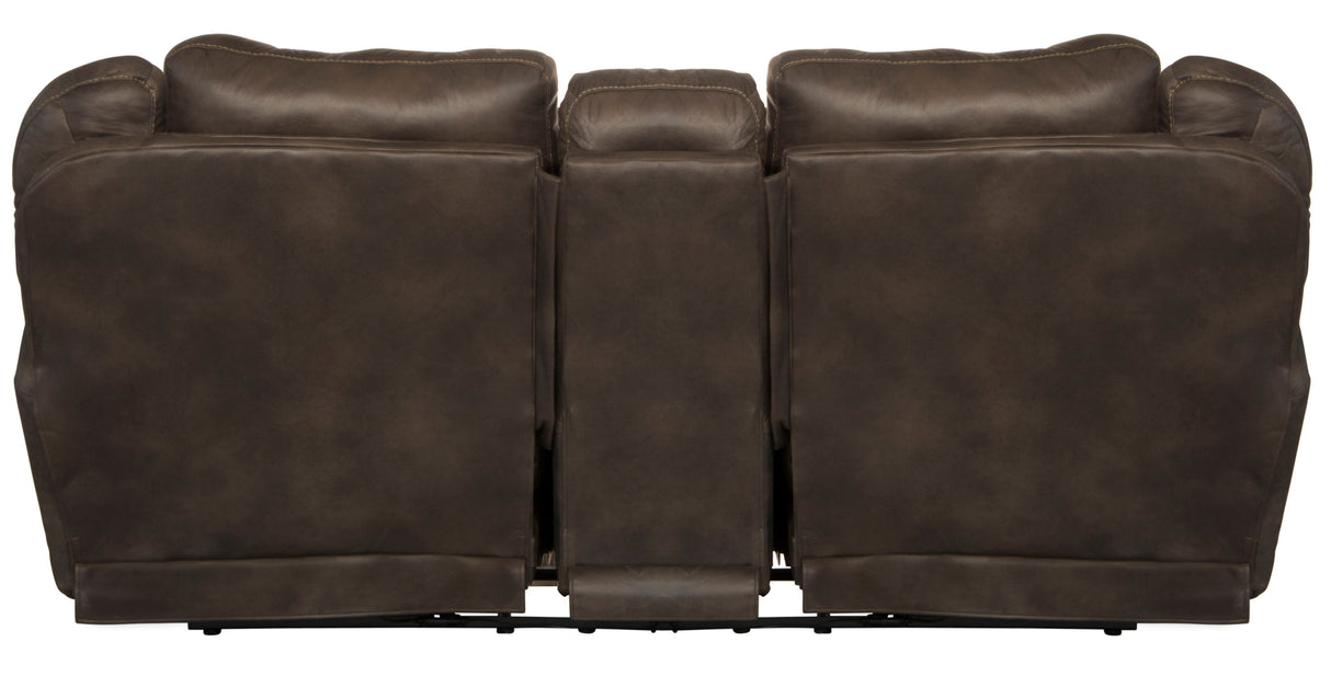 Ferrington - Power Lay Flat Reclining Console Loveseat with Power Adjustable Headrest & Lumbar