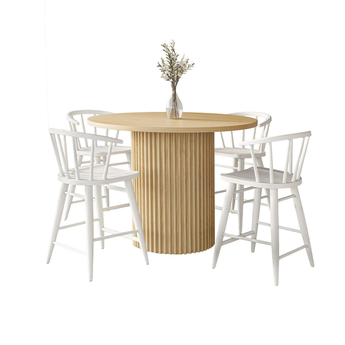 Auden - 5 Piece Counter Height Set - White
