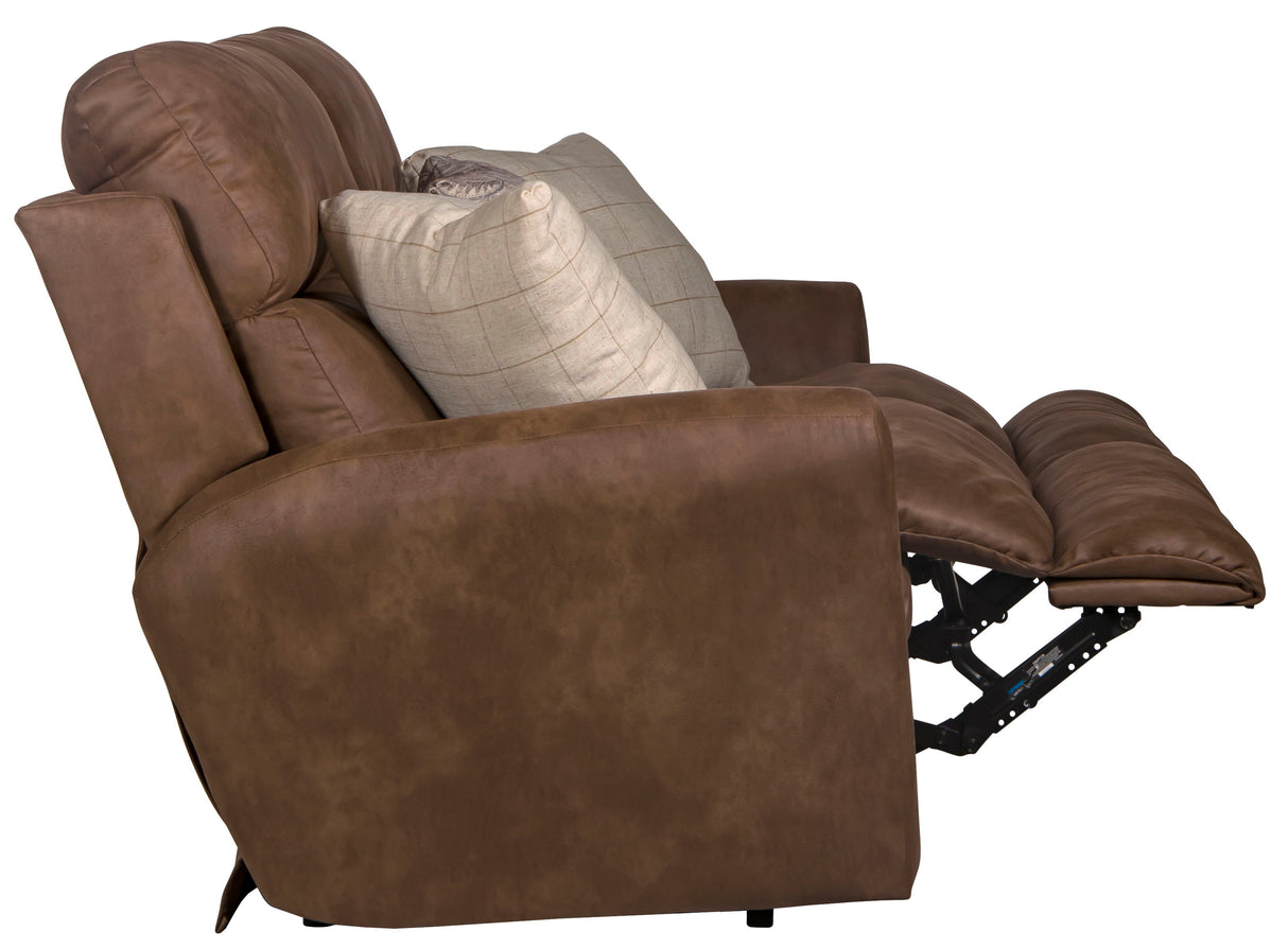 Justine - Lay Flat Reclining Loveseat - Burlap