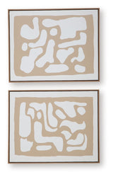 Waldett - Beige / White - Wall Art Set (Set of 2)
