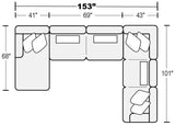 Titan - Sectional With Comfort Coil Seating And Accent Pillows