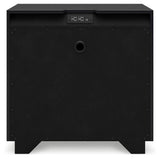 Londer - Black - Two Drawer Night Stand