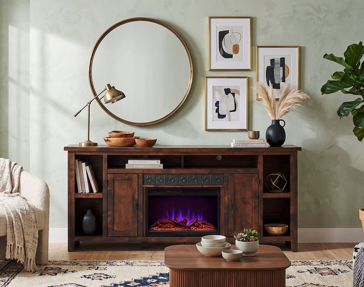 84" Fireplace Console