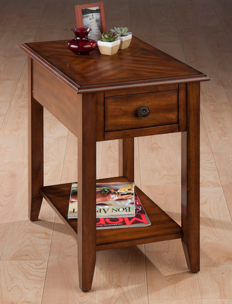 Nash - Chairside Table - Medium Brown