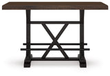 Valebeck - Rect Dining Room Counter Table With Wine Rack