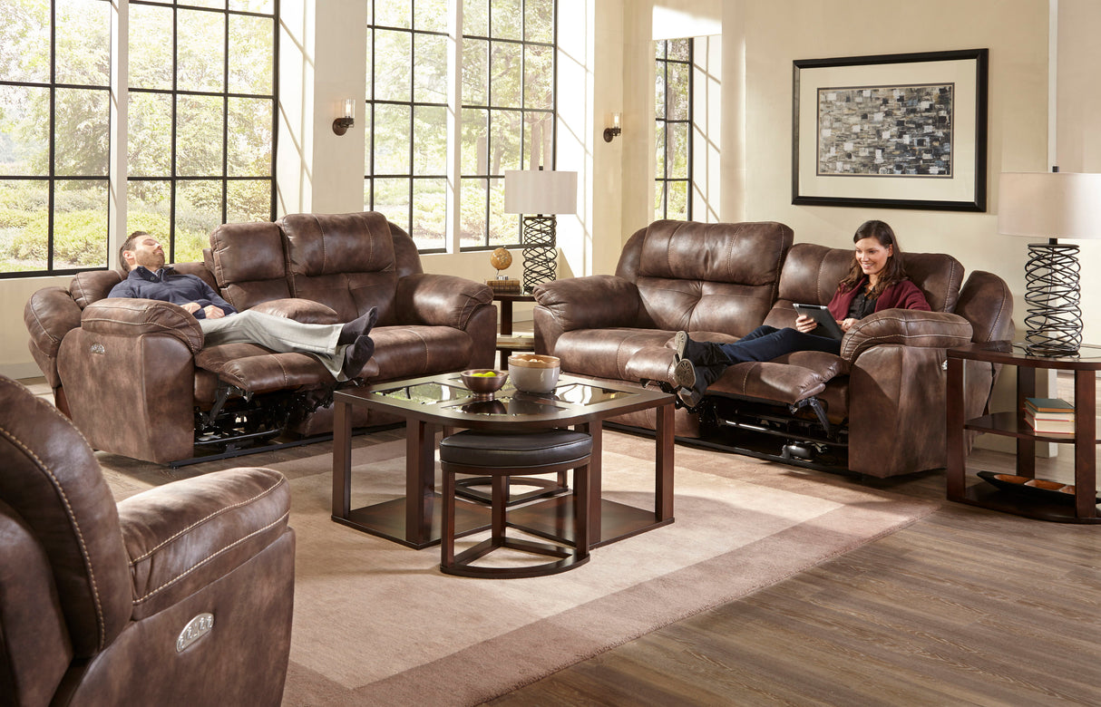 Ferrington - Power Lay Flat Reclining Sofa with Power Adjustable Headrest