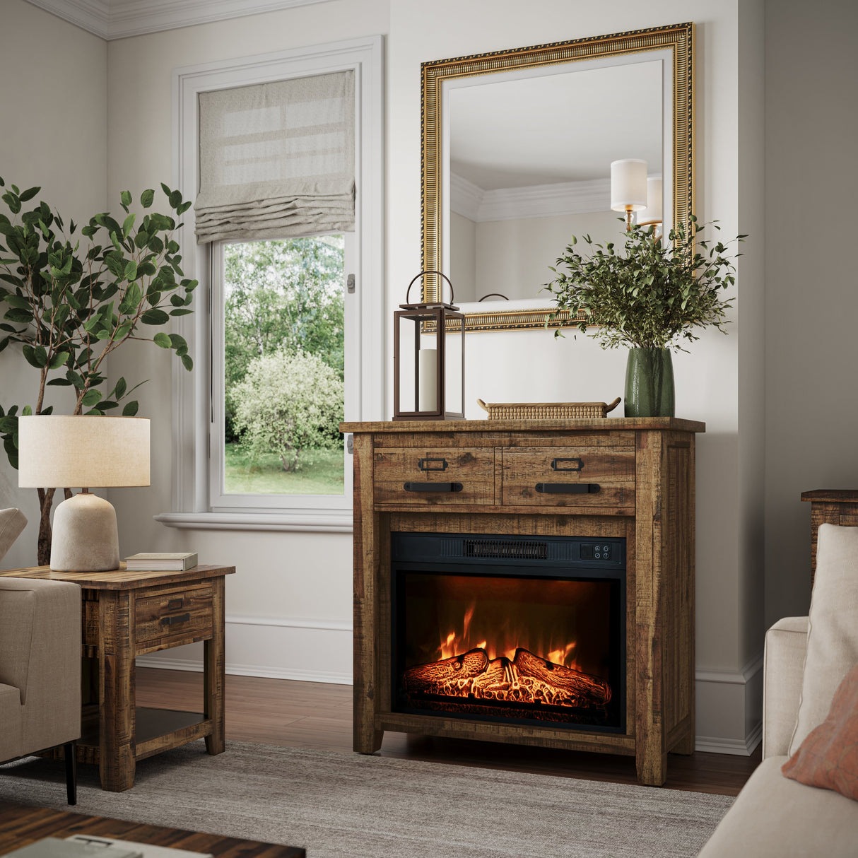 Cannon Valley Electric Fireplace Media Console