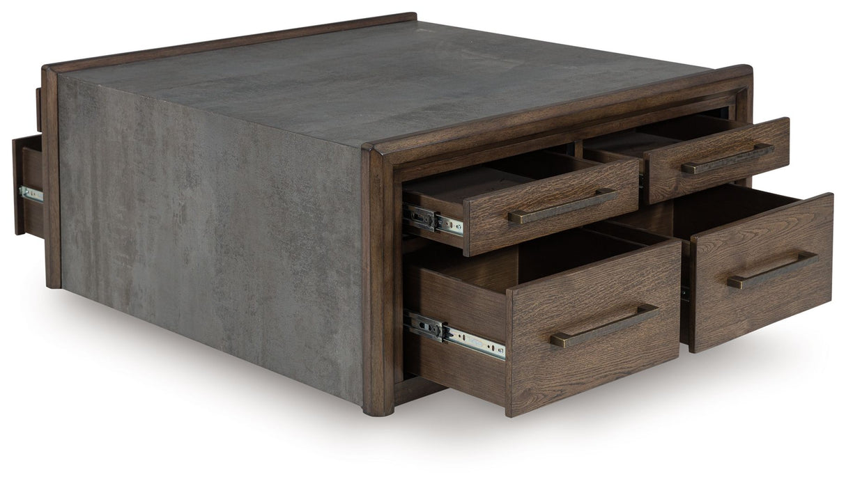 Kallenny - Brown / Gray - Square Cocktail Table