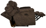 Sedona - Power Headrest Lay Flat Reclining Console Loveseat With Storage & Cupholders