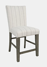 Telluride - Upholstered Counter Stool (Set of 2) - Driftwood Gray / Beige