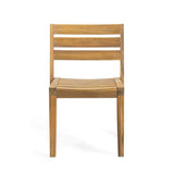 Outdoor Dining Side Chair (Set of 2) - Teak Finish