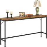 Tribesigns - Extra Long Console Table - Brown / Black