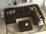 Mammoth - 3 Piece Sectional With Cocktail Ottoman (LSF Chaise) - Chocolate