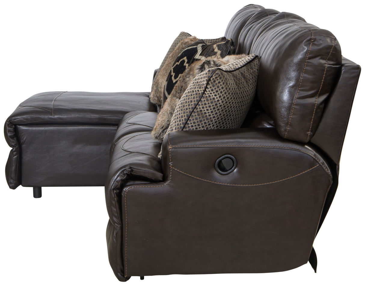 Como - 3 Piece Italian Leather Match Reclining Sofa