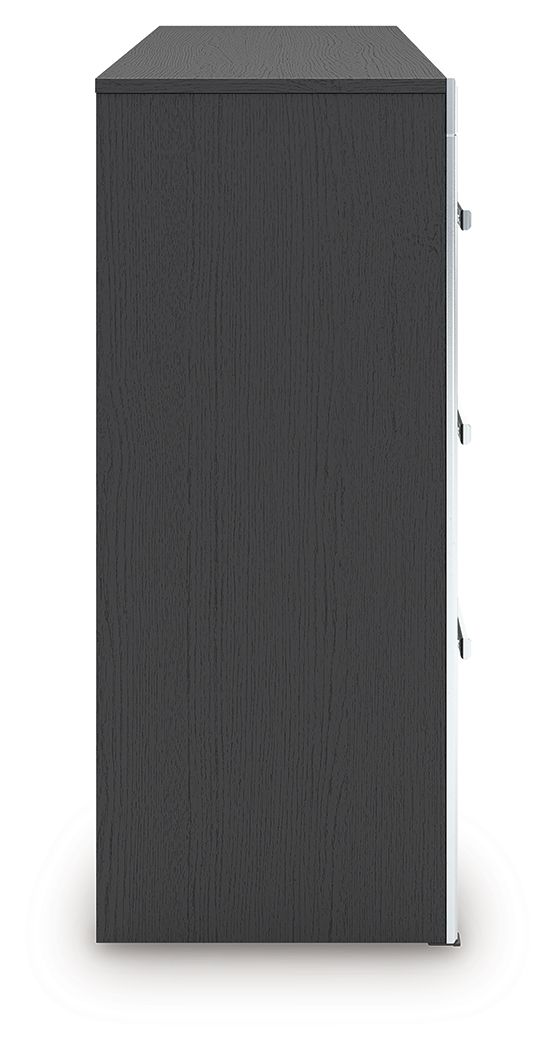 Zuraleus - Black - Six Drawer Dresser