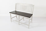 Orchard Park - Slatback Counter Bench - Soft Gray / Dark Brown