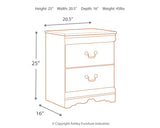 Anarasia - Two Drawer Night Stand - White
