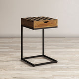 Global Archive - Fairchild Checkerboard C-Table - Natural Brown