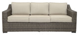 Jones - Outdoor Resin Wicker Sofa - Brown