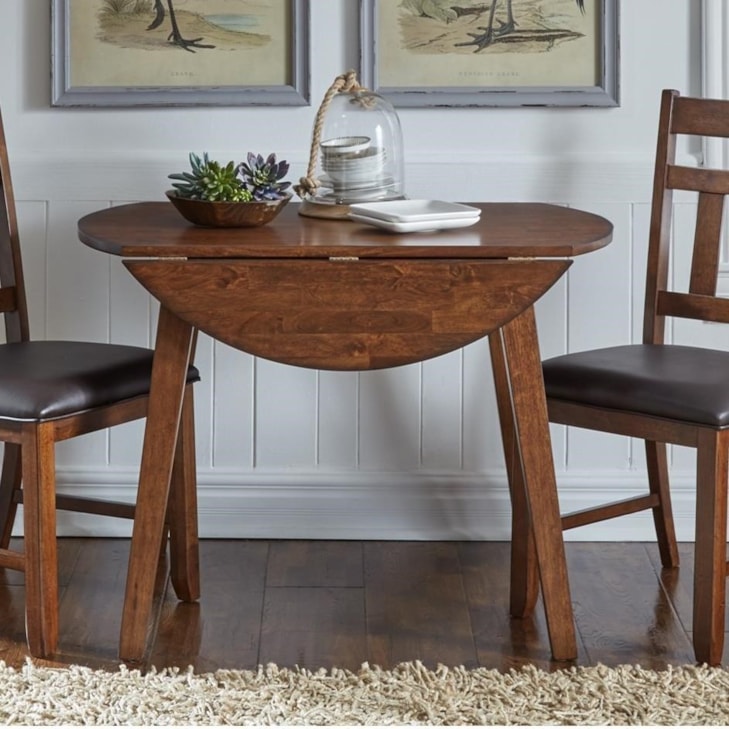 Mason Dining Round Drop Leaf Table