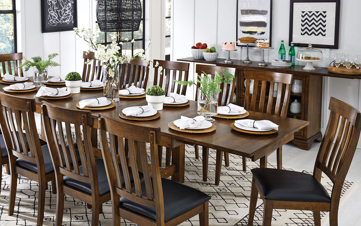 Mariposa Dining Slatback Side Chair With Upholstered Seat