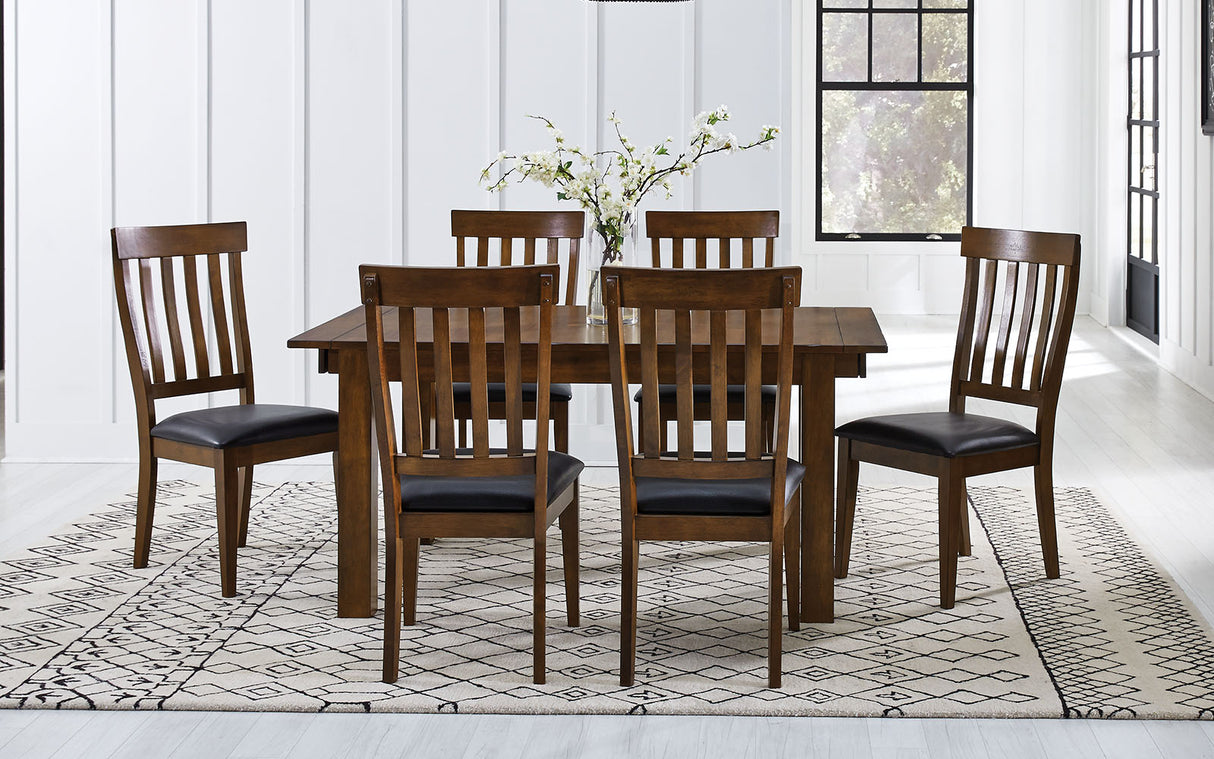 Mariposa Dining Slatback Side Chair With Upholstered Seat