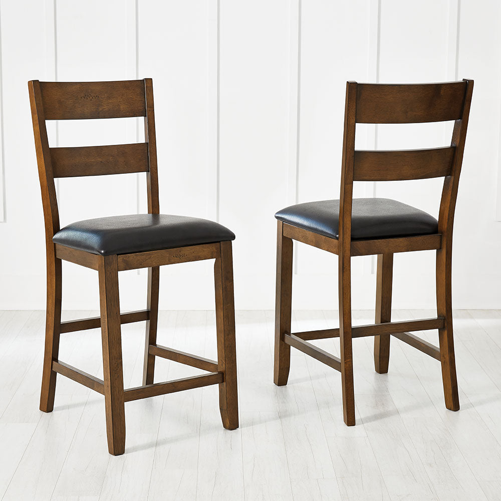 Mariposa Dining Ladderback Stool With Upholstered Seat