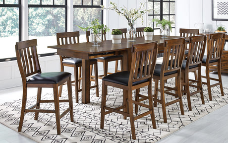 Mariposa Dining Slatback Stool With Upholstered Seat