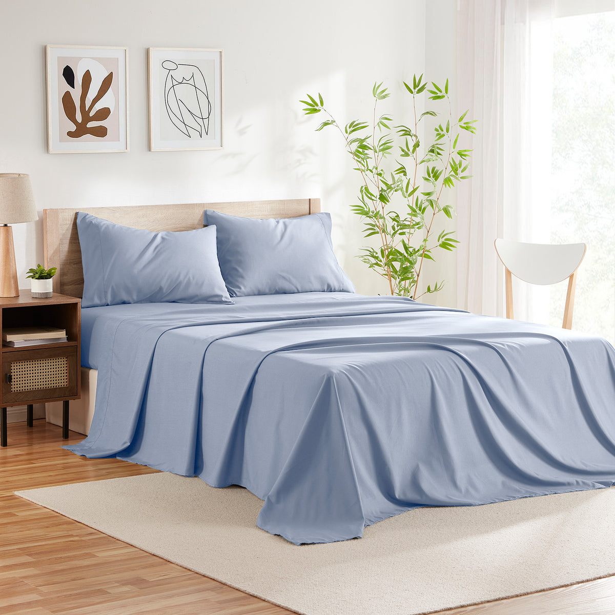 Sleeptone Premium Bamboo Sheet Set in Light Blue