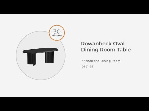 Rowanbeck - Black - Oval Dining Room Table