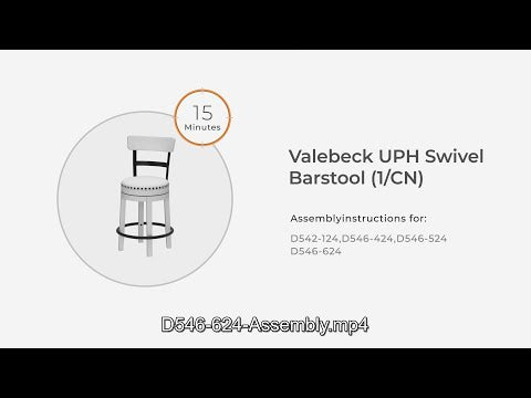 Valebeck - Full Back Swivel Stool