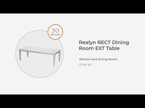 Realyn - Rectangular Dining Room Extension Table - Chipped White