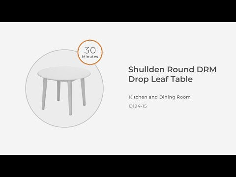 Shullden - Round Drm Drop Leaf Table - Gray